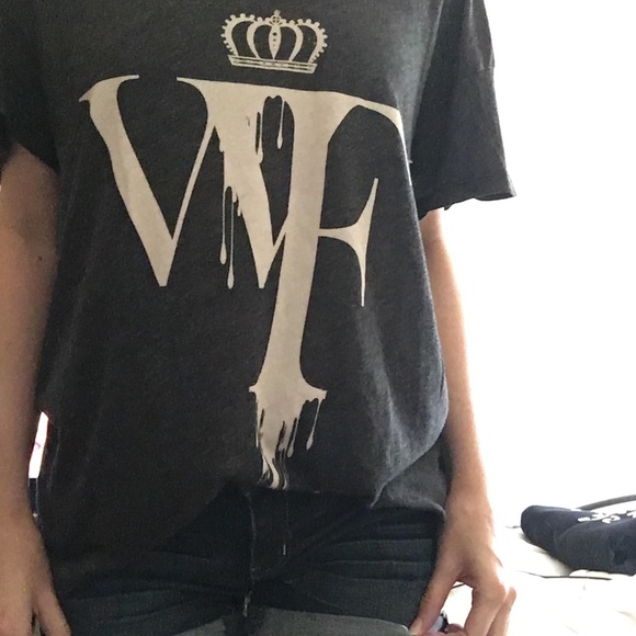 SOLD Wildfox Dark Gray Oversized Graphic Print S - Picture 2 of 6